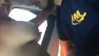 Blonde fucked in the car