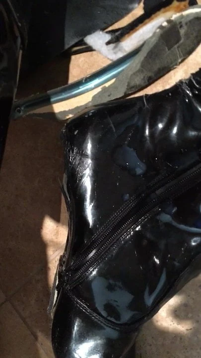 Finishing the Pleaser Boots off