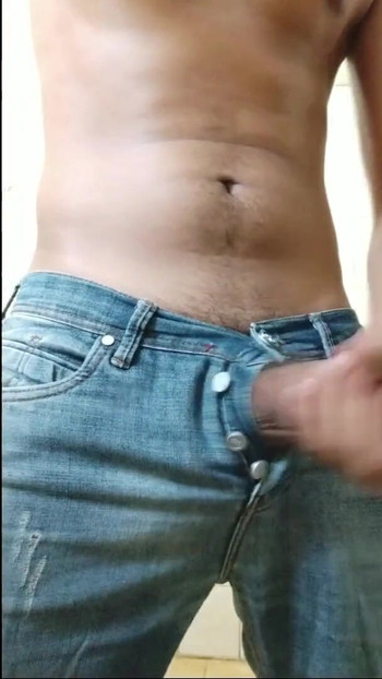 Thrilling moment from "Squeezing Egyptian Arab Balls With fountain of Cum"