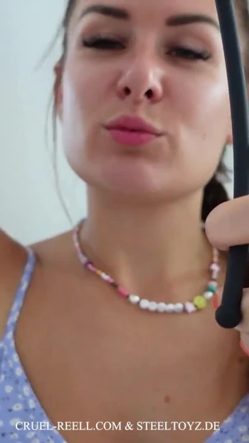Thrilling moment from "Extra long silicone dilator from Steeltoyz tested by Cruel Reell"