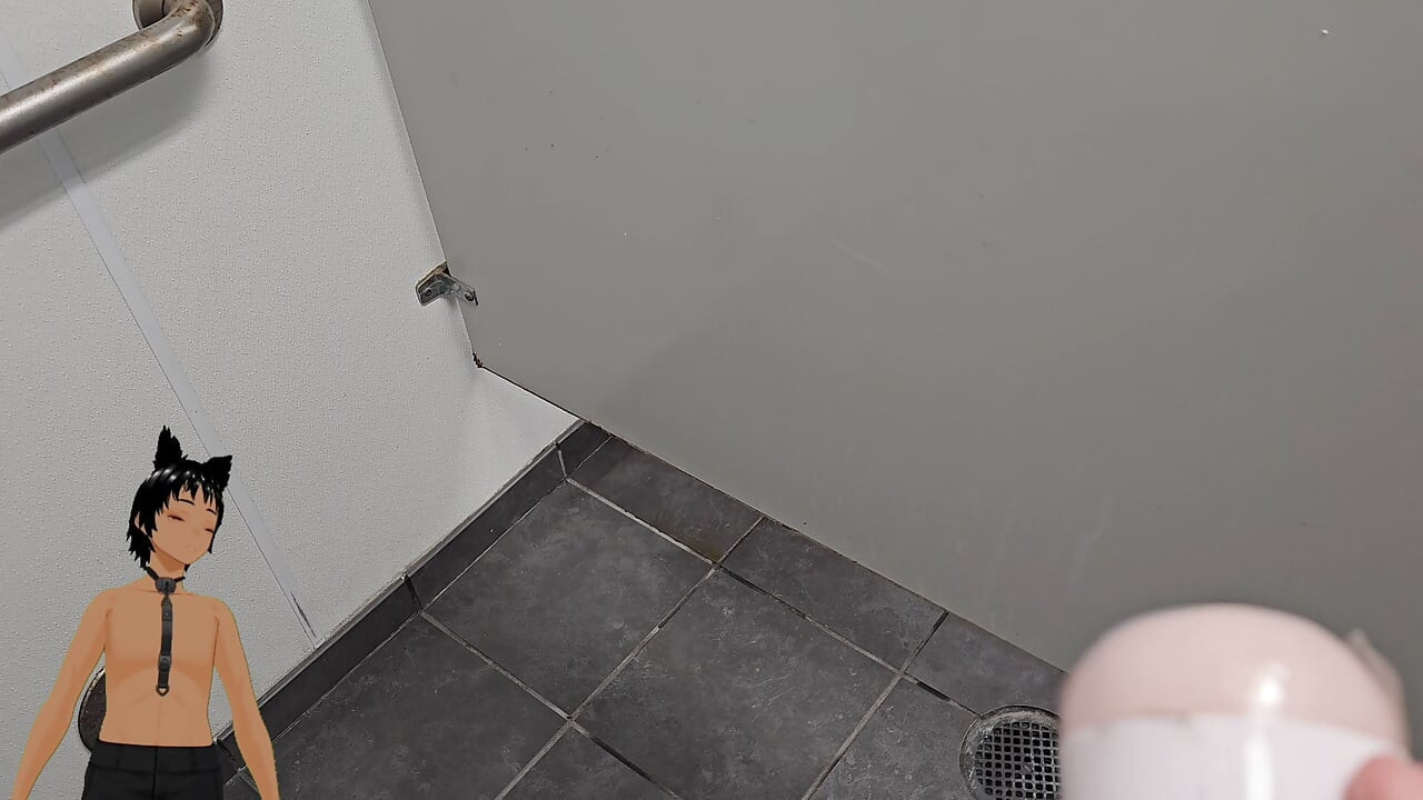 Should you put your dick in it?! - Using my pocket pussy in a public restroom