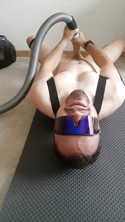 So horny romanian guy Daeros no more couldn't resist and suck his dick with vacuum and his balls also