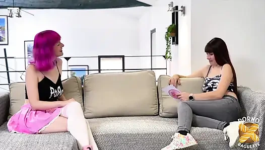 Лили, возбужденная девушка, хочет, чтобы ее отшпилили два члена