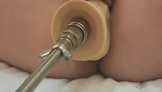 Dame mit der maschine