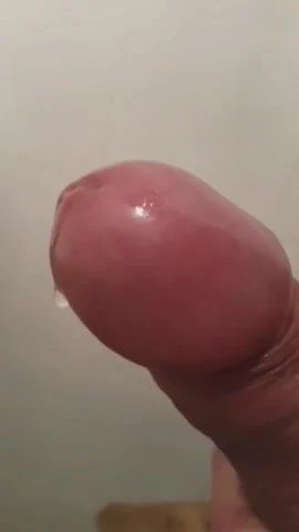 My shiny cock dripping precum