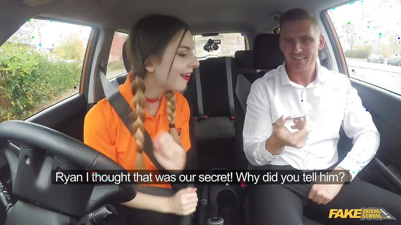 Fake Driving School - Stunning Stella Rides Ryan Cowgirl Style in a Car for a Quick Test Pass