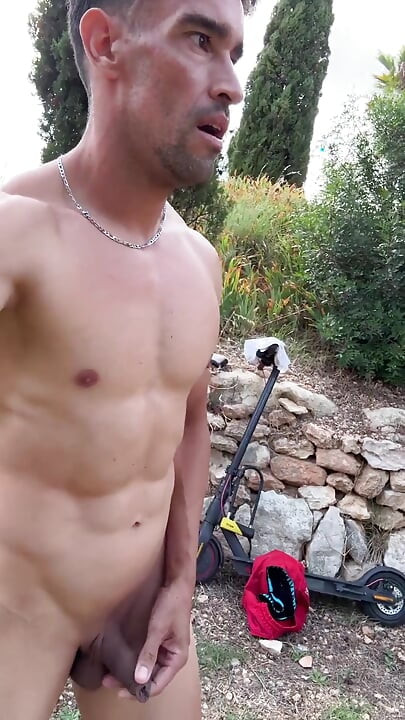 Short Risky Naked Flashing on Summer Day