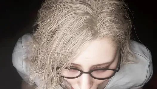 Resident Evil RE9 - Grace working overnight for that promotion White Remix Color (Sound) WM By Madruga3D Animation 3D Hentai