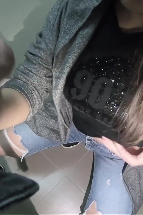 Blowjob with My Neighbor in the Entrance Cum on My Face - Nicky Mist 4K
