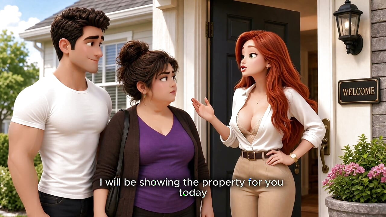 Cheated with hot redhead Realtor, Fat Wife joined them. AI Best Cartoons