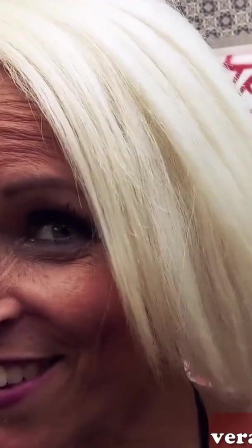 Skinny German blonde Milf pick up online for outdoor sex | Clip 1