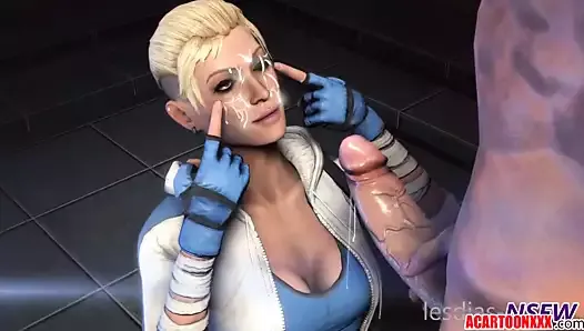 Big tits blonde Cassie Cage fucked in different positions