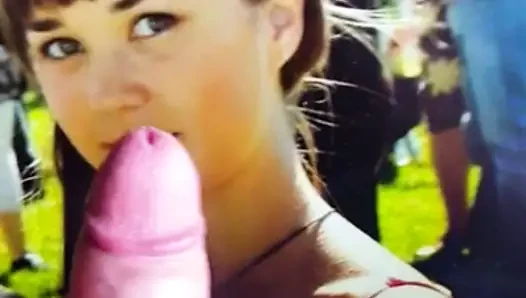 Cock tribute to nice girl