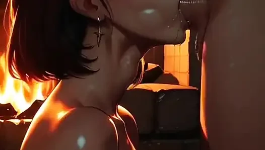 Horny guy fucks big ass demon girl