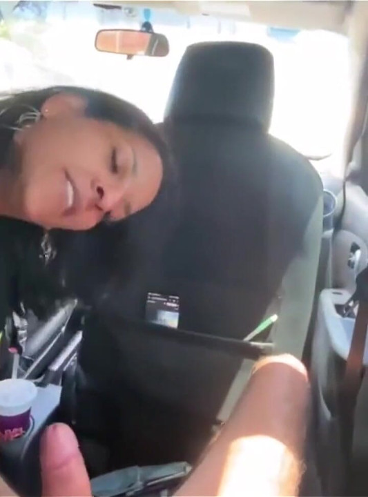 Sucked Her Stepson While the Cuckold Was Driving