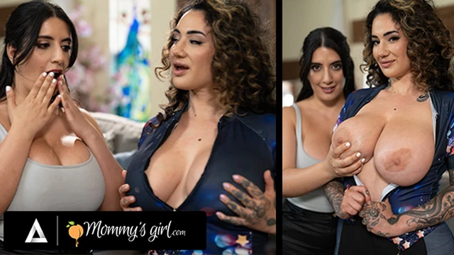 MOMMY'S GIRL - Tattooed Arabelle Raphael’s Bike Outfit Ignites Big Naturals Sarah Arabic’s Lust