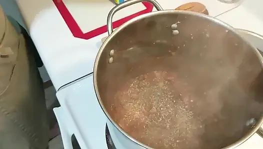 3 cabai daun bawang dimasak dengan minyak dan ngocok kontol