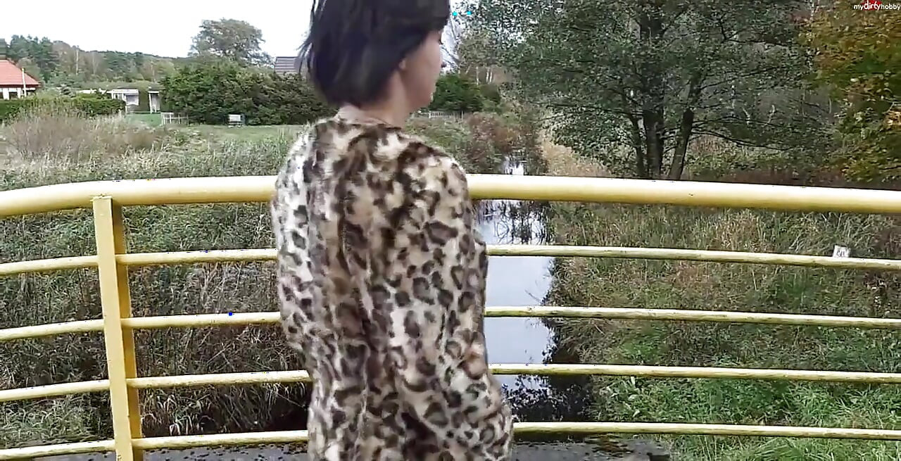 Wanilianna in Layered Nylons Is Performing a Golden Shower Show in a Public Place