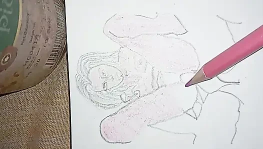Gerçek kız kardeşim sikişiyor çizim sanatı Hintli ateşli kız kardeş