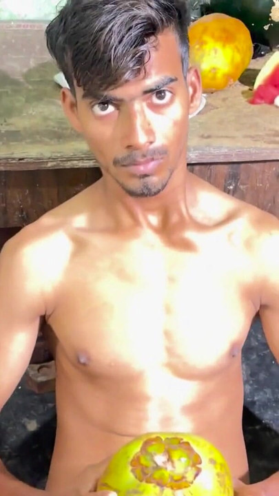 Indian boy masterbation in coconut oil | Clip 1