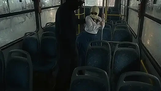 Petite Schoolgirl Pressed by Masked Man in Bedroom