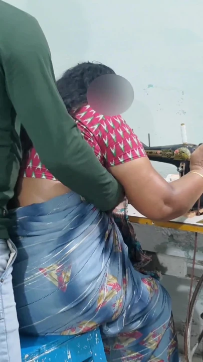 My Mother-in-law, a Tailor, Was Sewing Clothes, so I Had Sex with Her as if to Help Her. | Clip 1