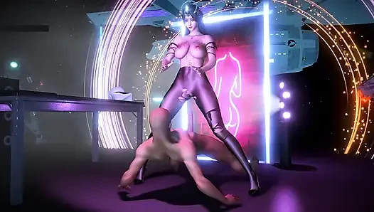Scarlet goddess in 3d: lekuk melengkung terbangun - hentai animasi 3d