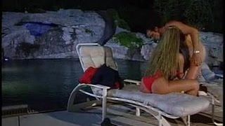 Lifeguard babe Holly Body fucking colleague by the pool