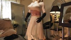 crossdress see through skirt big tits