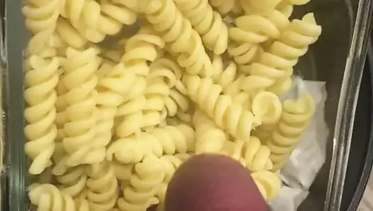 pissing on pasta before cooking