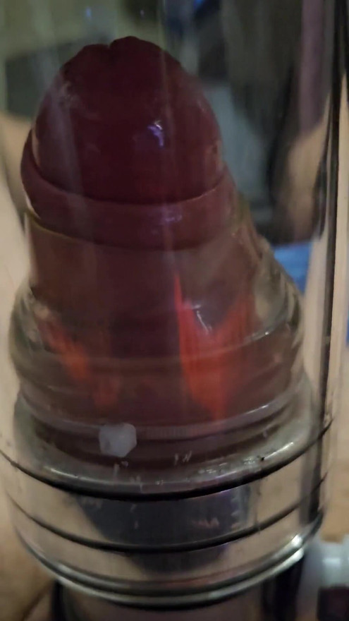 Milking Machine Session.15 - Uncut Married Tradie shoots 2 loads into milking machine | Clip 1