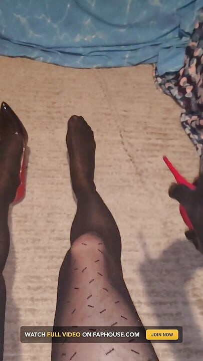 Teasing My Pattern Black Pantyhose