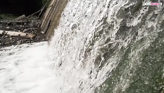 Fucking in the forest in the green nature makes my cunt wet