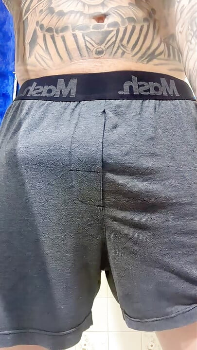 showing off dick and cumming