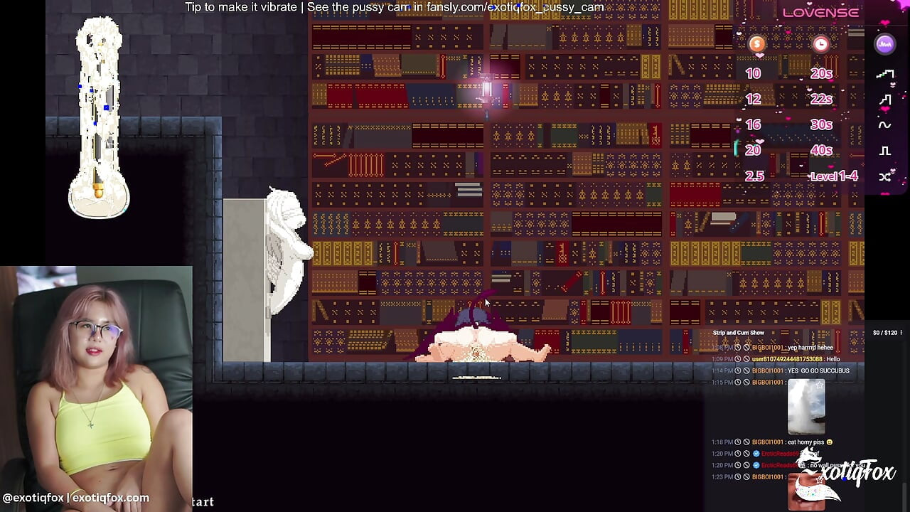 Castle of Temptation Stream 3 roztomilá gooner hráčka masturbuje ExotiqFox