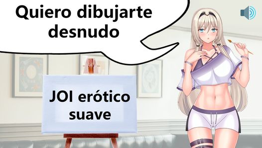 Spanish audio JOI Tu mejor amiga quiere dibujarte desnudo.