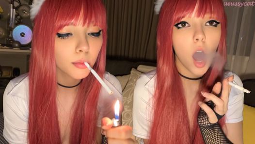 Redhead alt girl smoking for you (ask me for full vid)