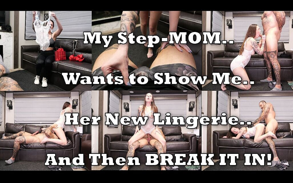 Ibu tiri Mencuba Pakaian Dalam Barunya Untuk Saya