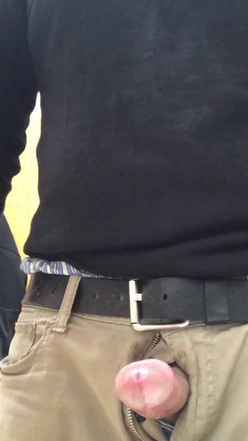 Public bathroom jerk-off and cum | Clip 1
