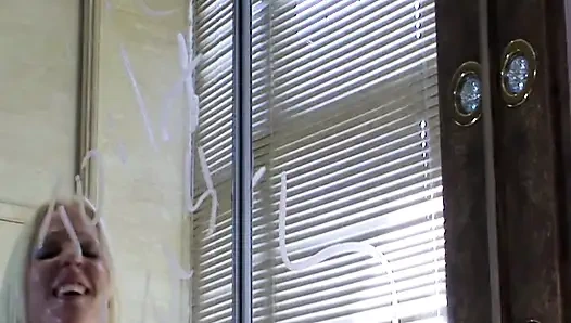 Bathroom Sex Scene-1_sexy Busty Blonde in Lingerie Cindy Behr Fucking Hard in the Bathroom