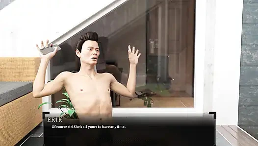 Asiatische Eheschlampe, Dominiert Von Einem Großen Muskulösen Mann Vor Freund