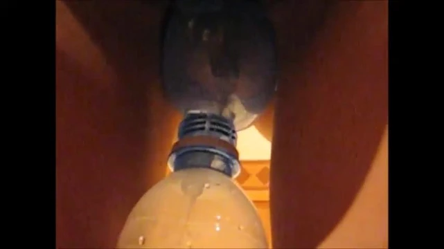 Bottling her fresh piss.