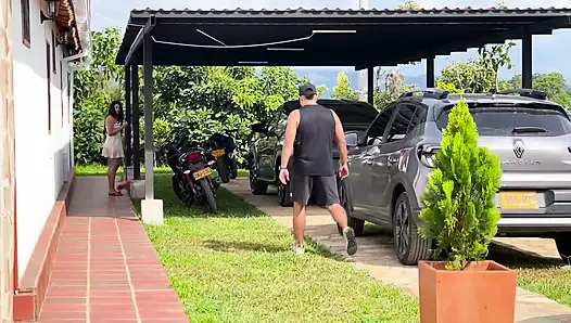 After jogging I fuck beautiful girl while they are alone at their uncles' house, huge discharge in their ass
