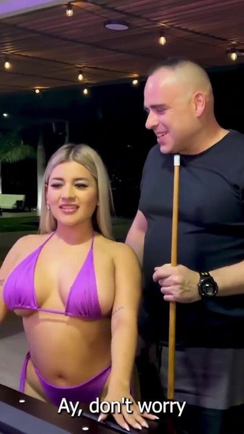 Beautiful blonde with a huge ass get drilled on her wet pussy by her pervert stepdad! Latina rides huge cock | Clip 1