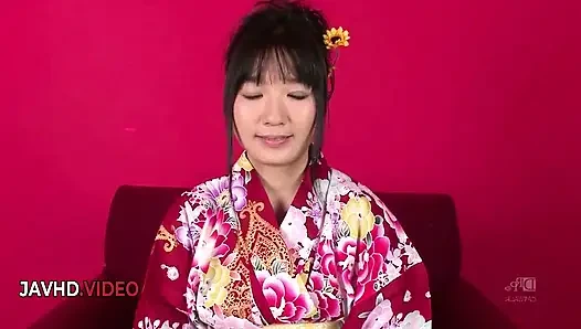 Chiharu Sizzles in Kimono with Sultry Japanese Blowjob Thrills and Hot Creampie Action