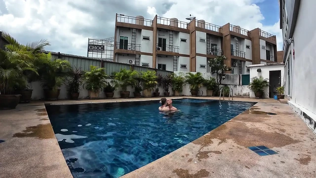 Sfw Playing About in Our Swimming Pool
