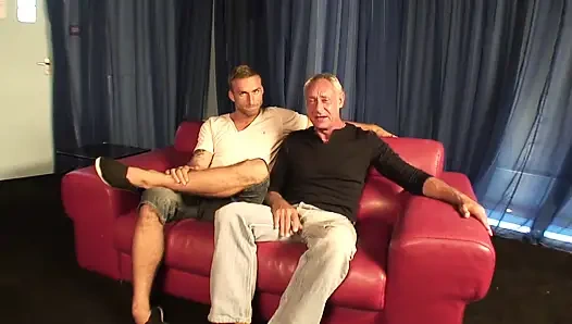 Black Angelica has Ben Dover and stepson's knees shaking