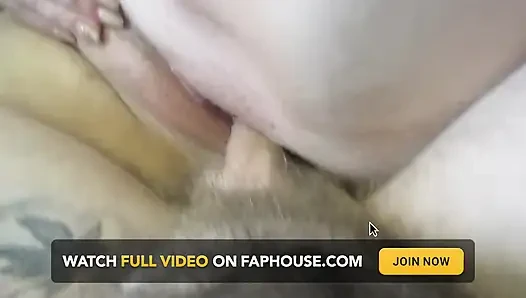 Smeared cum on pussy after sex