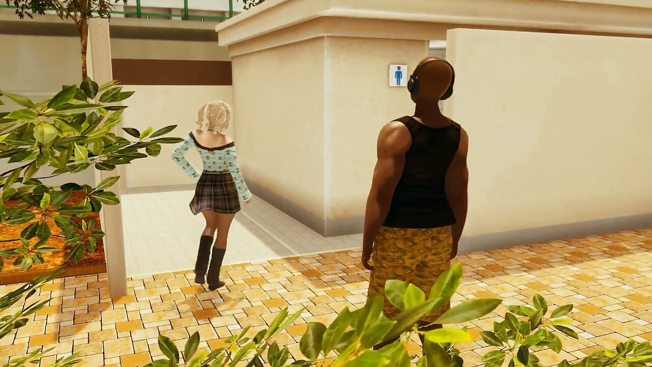 Gamer Boy. Gadis Menelan Kontol Hitam Besar Di Toilet Sementara Pacarnya Menunggu Di Luar Bermain Konsol. Emptie41