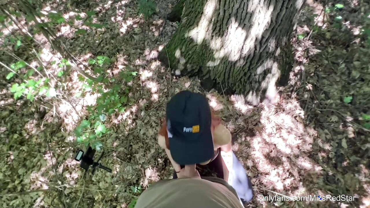 Fuck and Suck BIG Tits Stranger in Woods